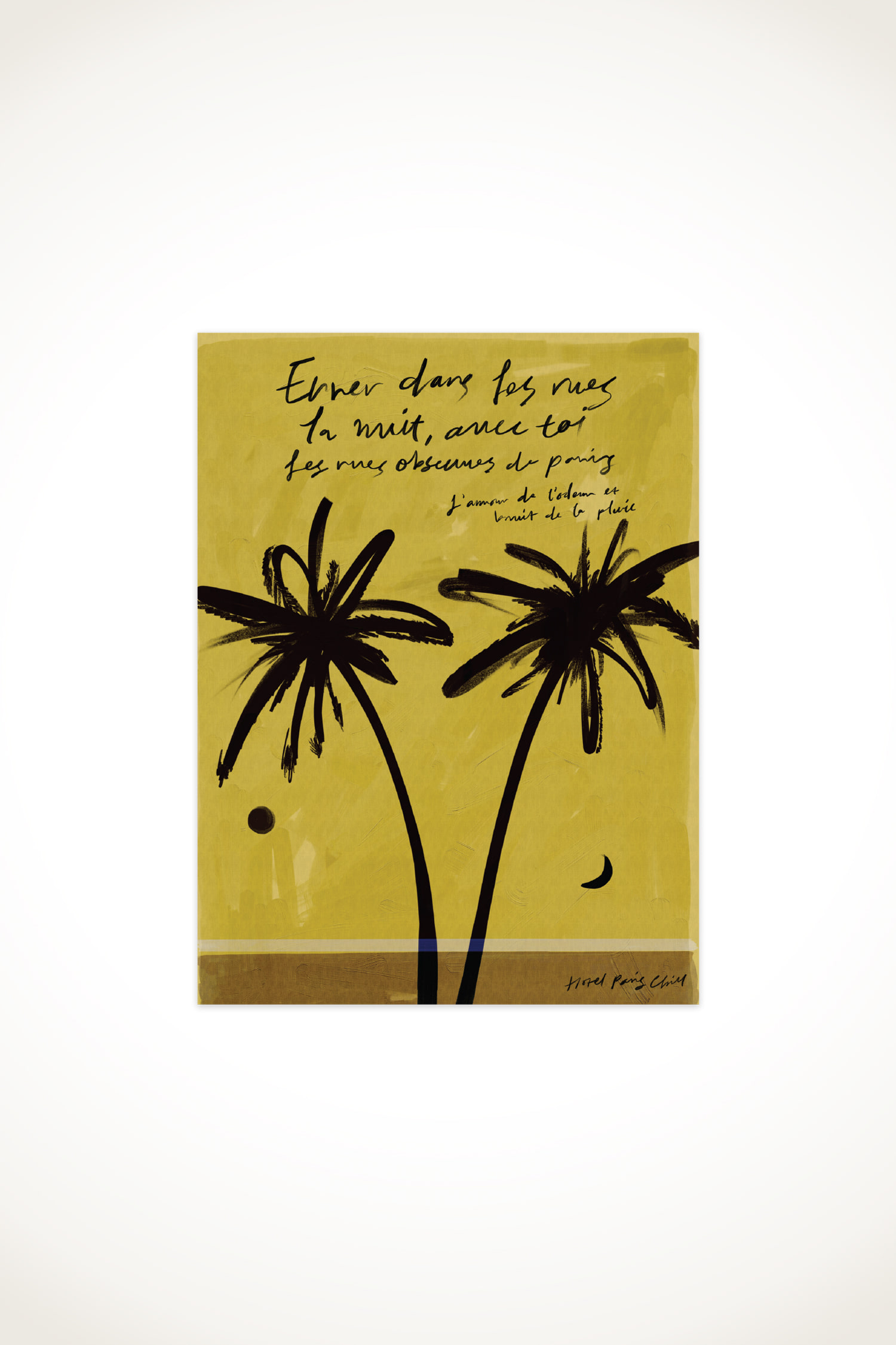 Palm Trees at Midnight Postcard